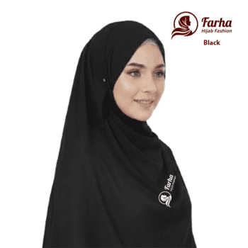 Chiffon Georgette Hijab Black color images For Farha Hijab Fashion