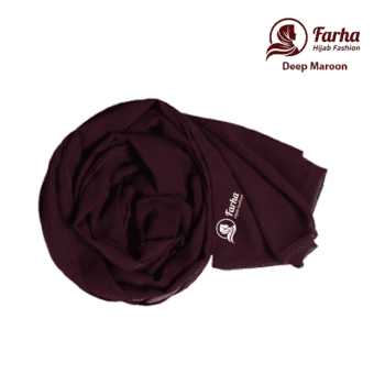 Chiffon Georgette Hijab Deep Maroon color images 02 For Farha Hijab Fashion