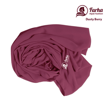 Chiffon Georgette Hijab Dusty Berry color images 01 For Farha Hijab Fashion