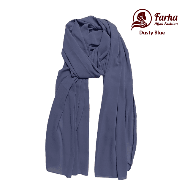 Chiffon Georgette Hijab Dusty Blue color images For Farha Hijab Fashion Chiffon Georgette Hijab Dusty Blue color images For Farha Hijab Fashion