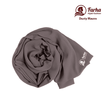 Chiffon Georgette Hijab Dusty Mauve color images 1 For Farha Hijab Fashion