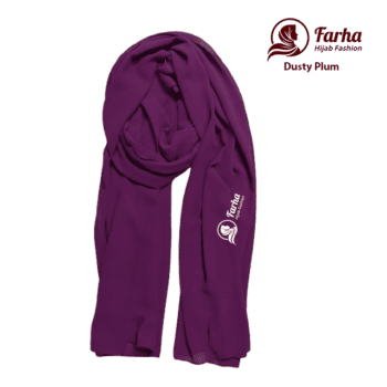 Chiffon Georgette Hijab Dusty Plum color images 01 For Farha Hijab Fashion