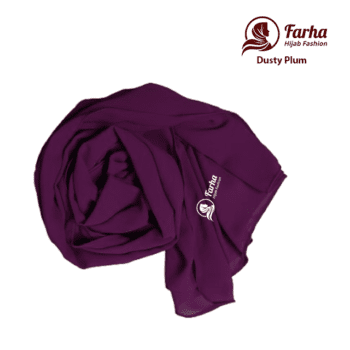 Chiffon Georgette Hijab Dusty Plum color images 02 For Farha Hijab Fashion