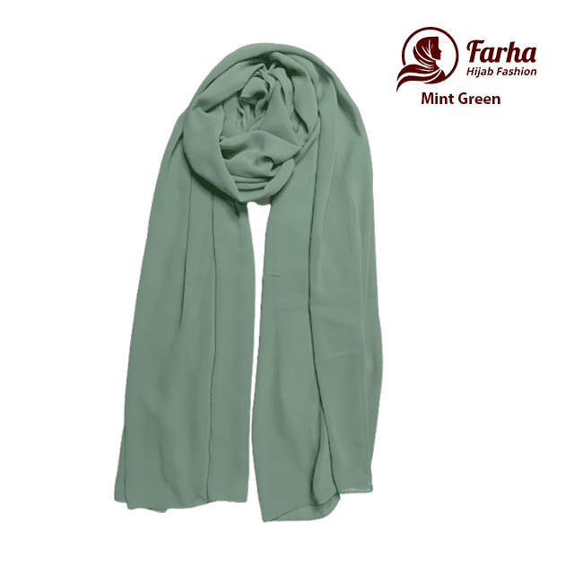 Chiffon Georgette Hijab Mint Green color images For Farha Hijab Fashion Chiffon Georgette Hijab Mint Green color images For Farha Hijab Fashion