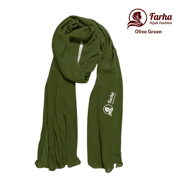 Chiffon Georgette Hijab Olive Green color images 01 For Farha Hijab Fashion Chiffon Georgette Hijab Olive Green color images 01 For Farha Hijab Fashion