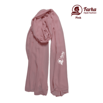 Chiffon Georgette Hijab Pink color images For Farha Hijab Fashion
