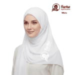 Chiffon Georgette Hijab White color images For Farha Hijab Fashion