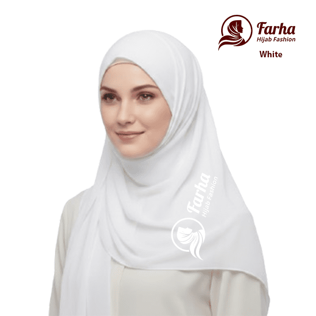 Chiffon Georgette Hijab White color images For Farha Hijab Fashion Chiffon Georgette Hijab White color images For Farha Hijab Fashion