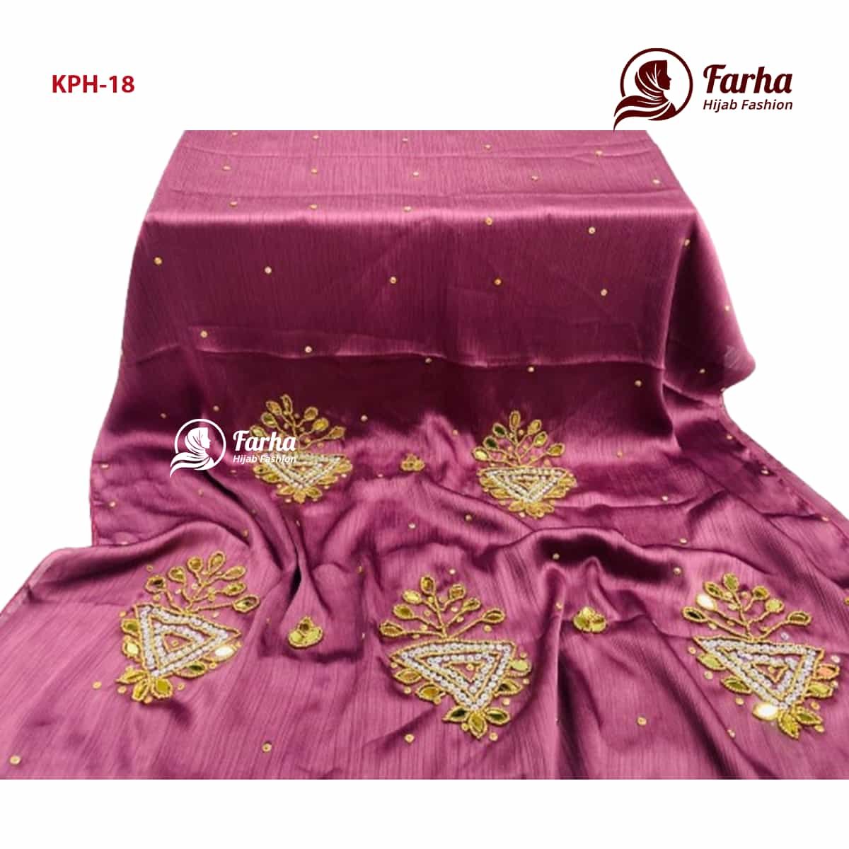 Karchupi Party hijab KPH18 images for Farha Hijab Fashion Karchupi Party hijab KPH18 images for Farha Hijab Fashion