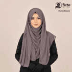 Premium Chiffon Georgette Hijab – Dusty Mauve Product images for farha hijab fashion
