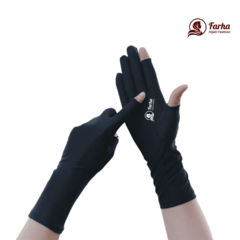 Premium Fingerless Hand Socks (Hat Muja) – Black 07 images for farha hijab fashion