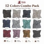 (12 Colors) Combo Pack – Soft China Cotton Print Hijab images 01 for farha hijab fashion