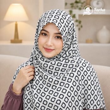Soft China Cotton Print Hijab – P26 images 03 Farha hijab Fashion
